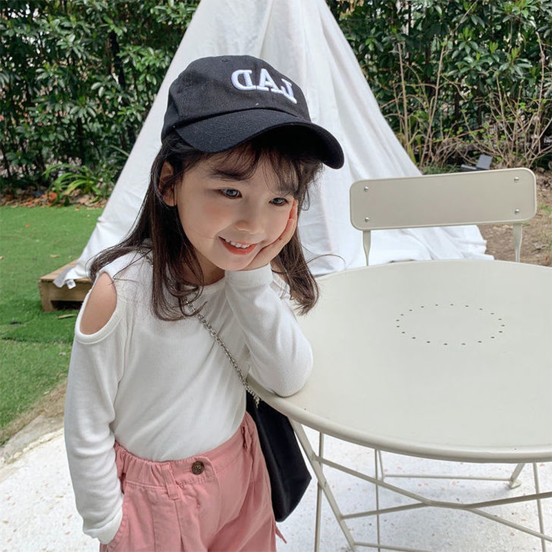 Autumn children's fashion casual western style net red strapless bottoming shirt autumn baby long-sleeved sunscreen T-shirt air-conditioning shirt