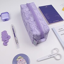 Pen Bags Ins Day Department Brief about Japan-Japan-Japan-style pure color small crowdsourced writing case Soft Meng Healing Ensemble of Female Large Capacity
