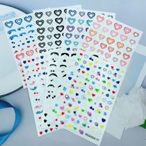 DIY Japanese synchronous thin see-through adhesive nail art stickers new color laminated love series