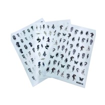 DIY Japanese Synchronized Thin Translucent Adhesive Nail Art Stickers New Dark Snake and Yandere Girl Series