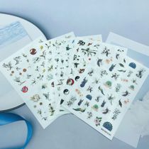 DIY Day Department Synchronic Thin Overdraft Back Gum Medecine Sticker National Wind Mascot Fairy Crane Peacock Series