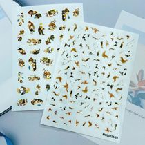 DIY Japanese synchronous thin see-through adhesive nail art stickers new fresh and simple marble pattern series