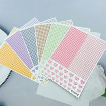 DIY Japanese Synchronized Thin Translucent Adhesive Manicure Stickers Fresh Small Plaid Series