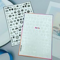 DIY Day Department Synchronic Thin Overdraft Back Gum Mechia Sticker Black White Sun Moon Series