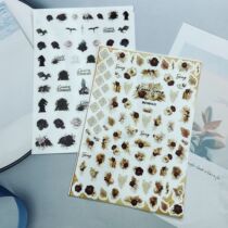DIY Japanese Synchronized Thin Translucent Adhesive Manicure Stickers New Delicate Flower Series 16