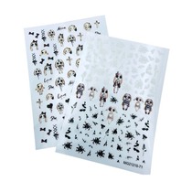 DIY Japanese Synchronized Thin Translucent Adhesive Nail Art Stickers New Cute Yandere Bunny Series