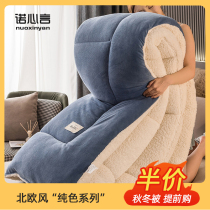 Lamb velvet quilt winter quilt quilt thickened warm dormitory single student autumn and winter quilt core double quilt 10 catties