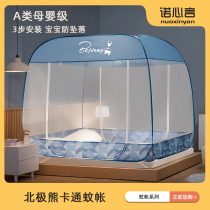 Yurt mosquito net home 2022 new free installation advanced thickening encryption anti-fall childrens bedroom pattern account folding