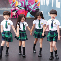 British style kindergarten Garden uniform summer performance chorus dress childrens college style graduation photo class uniform