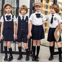 Noble British style kindergarten uniforms summer children graduation performance uniforms academic style class uniforms primary school uniforms