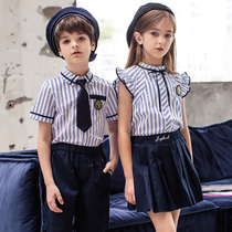 British style kindergarten Garden uniform summer entrance graduation photo performance clothing childrens college style class uniform