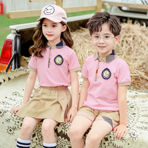 British style summer kindergarten pink garden clothes for men and women college style graduation class uniforms for primary school uniforms