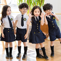 English style vest three-piece kindergarten Garden uniforms summer boys and girls graduation chorus class uniforms primary school uniforms