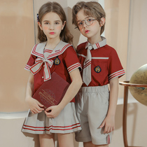 Kindergarten uniform summer Navy wind 61 childrens performance clothing college style graduation photo class uniform primary school uniform