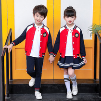 Primary school spring and autumn school uniform set for men and women Children Performance Sports Baseball uniform class uniform kindergarten Garden uniform three sets