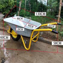 Small construction site trolley Solid tire two-wheeled trolley Construction single-wheeled multi-function woodworking two-wheeled silent car