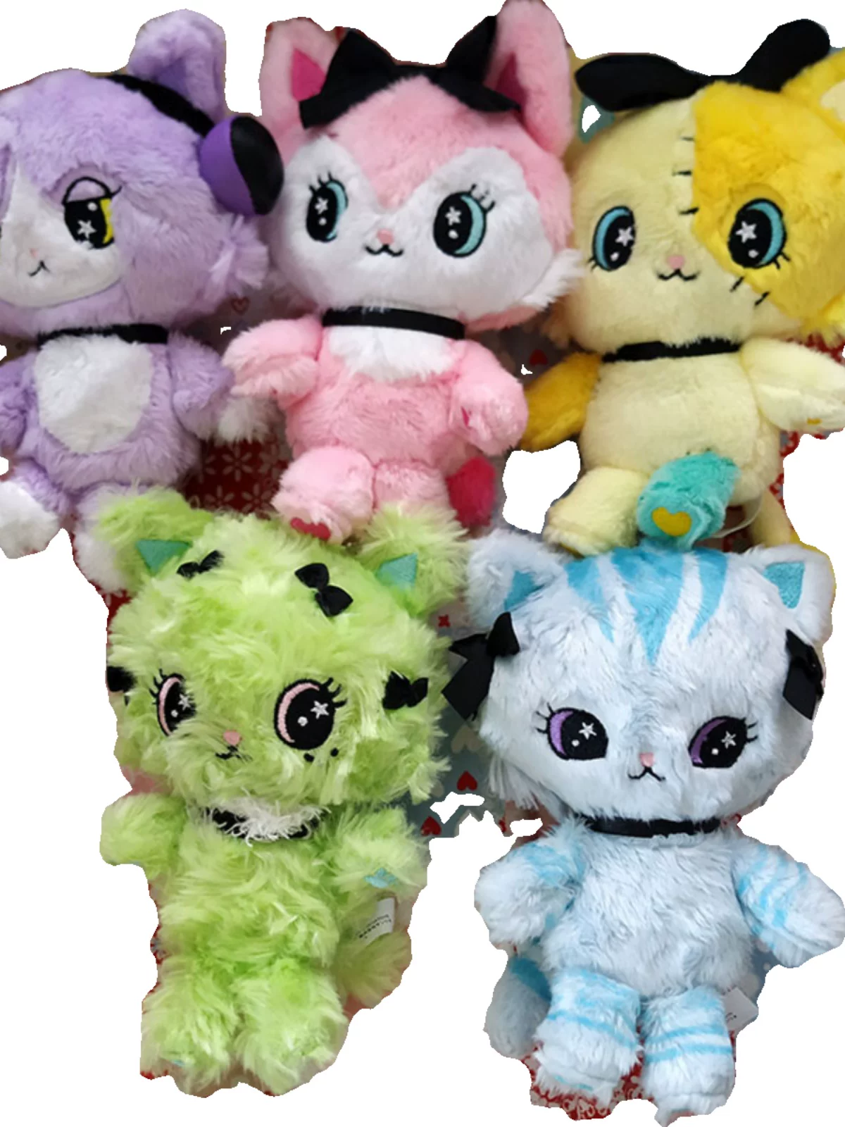 In stock, daily orders, rhythm cats, color cat five-person group beatcats, plush doll pendants, 5 styles