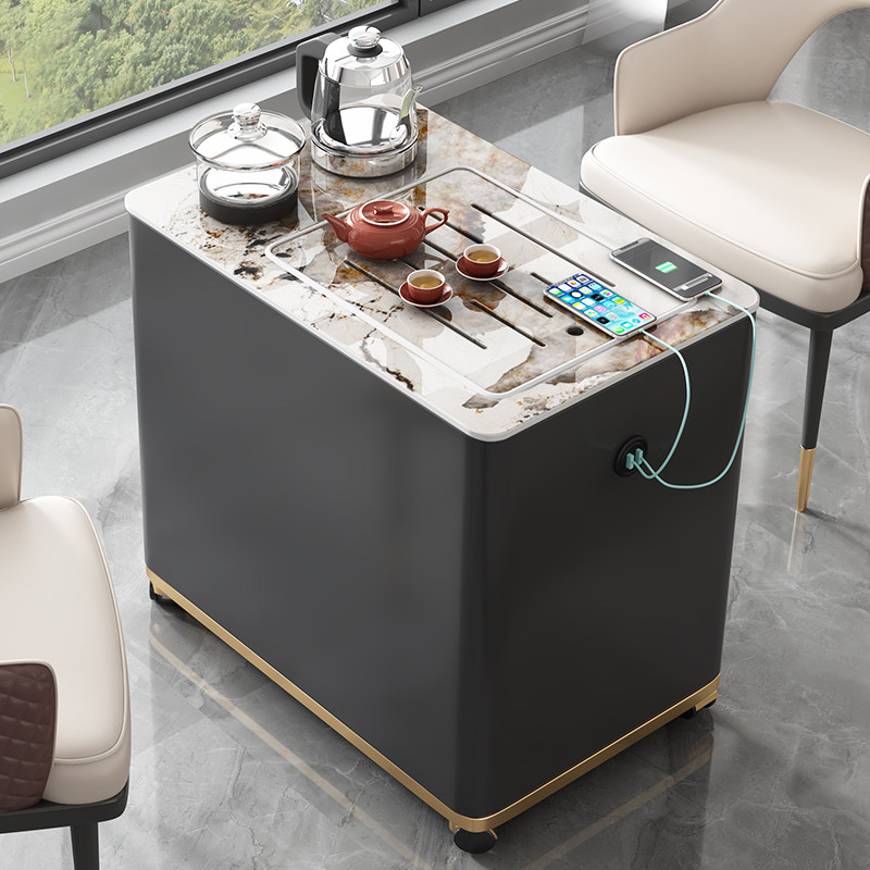 Light Extravaganza Mobile Teatai Home Small Tea Car Living Room Balcony Modern Extremely Simple Multifunctional Burning Kettle Integrated Tea Car