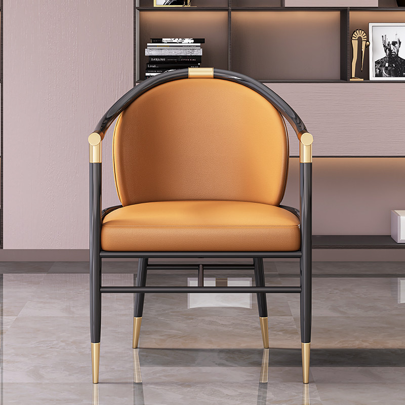 Leather office chair comfortable sedentary chair ergonomic chair simple bow computer backrest boss seat