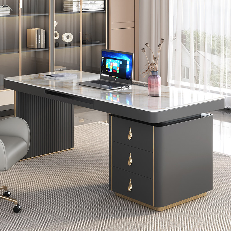 Postmodern slate desk net red Hong Kong-style light luxury computer desk study 1 8m desk high-end desk