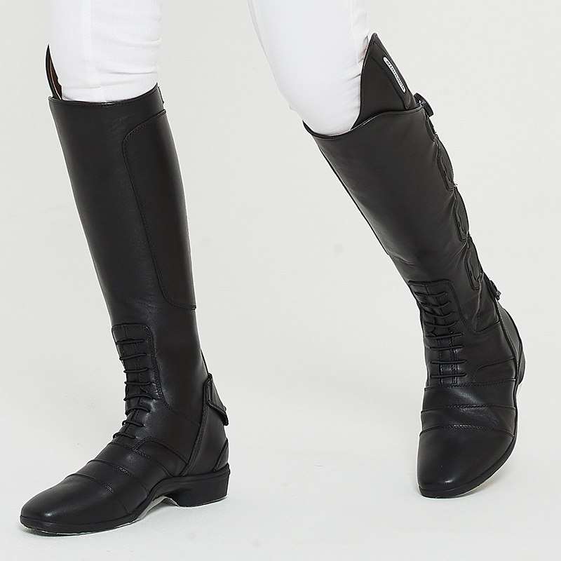 Imported leather head-layer cowhide equestrian equipment adjustable leg circumference men and women riding competition training obstacle boots boots