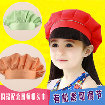 Childrens cook hat baked apron three pieces student activities young children dance Christmas New Years Day Childs Paternity Cap