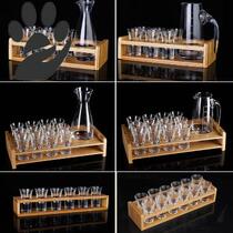 Large-capacity counter hospitality Wedding wine set Household small bar white wine cup New Year storage Chinese wine glass rack customer
