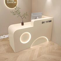 Clothing store cashier barber shop bar beauty salon Internet celebrity front desk reception desk simple B&B curved art