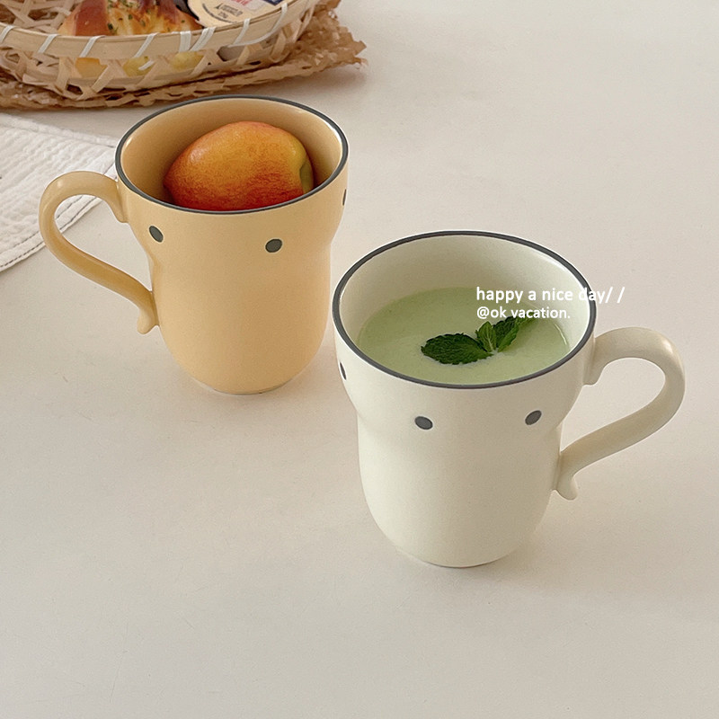 In Korea wind frosted glaze simple mark cup coffee cup ceramic cup ceramic cup couples Japanese style Nordic