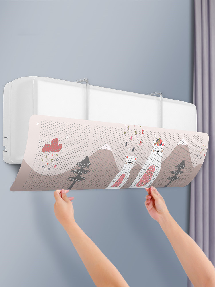 Air conditioning wind panel anti-straight blow air air outlet fender moon cover wind cover mount mounting