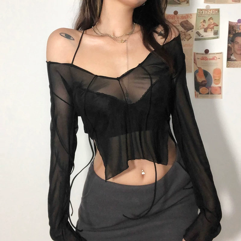 SylCue Sexy design fitted short short sleeve T-shirt, European style, trend of season