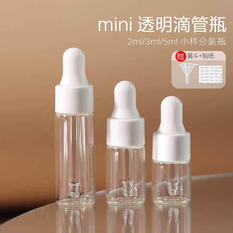 Mini Dropper Dispensing Bottle Travel Portable Makeup Remover Oil Essential Oil Essence Lotion Skin Care Product Glass Dispensing Bottle