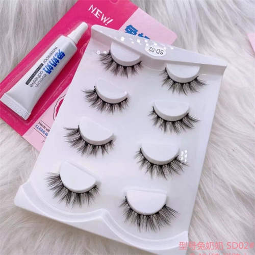 Знаменитость Douyin Internet рекомендует Ultra -Fire Fake Esheses Hot Girls на ресницах для глаз, есть чувство европейского и американского макияжа SD02#Medium Long V