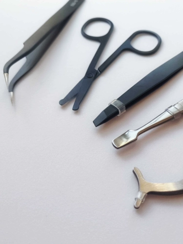 Накладные ресницы, пинцет для ресниц для наращивания, косметические ножницы, комплект