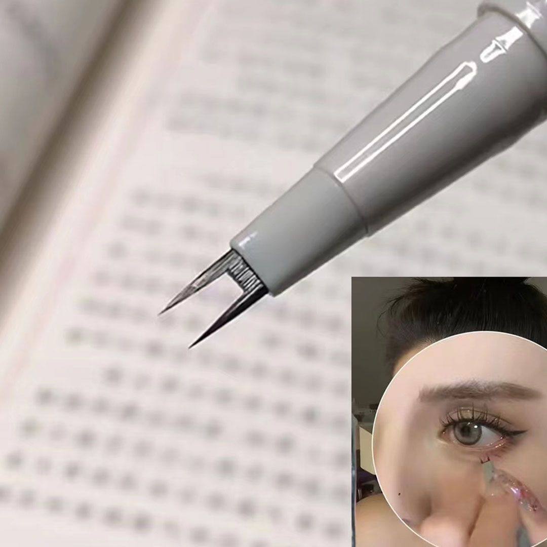 Lower eyelash theypen ~ double fork eyelash pen waterproof anti-perspiration lasting no-fainting sketches down to two-in-one Silkworm Pens-Taobao
