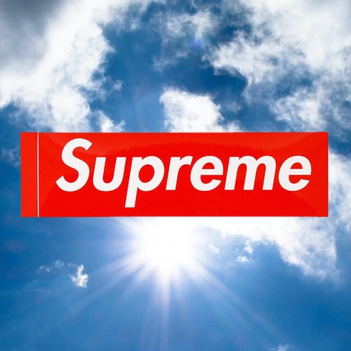 Правильно SUP SUPAN SUPAN SEART RED BOXLOGO Наклейка Классическая красная стандартная платаная бумага на 26 Юань бесплатно доставка