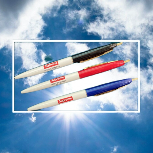 БЕСПЛАТНАЯ ДОСТАВКА Небольшое количество пятна 13FW Sup Su Pochi аксессуары BIC Clic Pen Классическая рукописная ручка с рукописным шрифтом