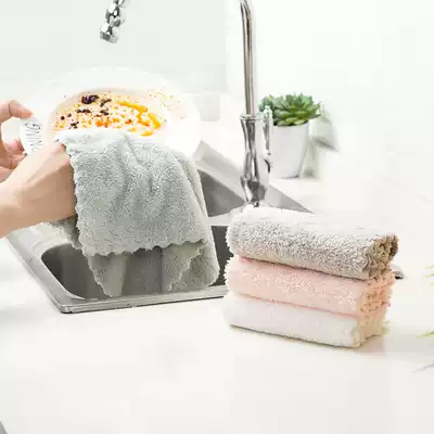 Kitchen wipe table cleaning cloth dish cloth thick water absorbent soft non-oil rag hand cleaning towel wipe bowl cloth