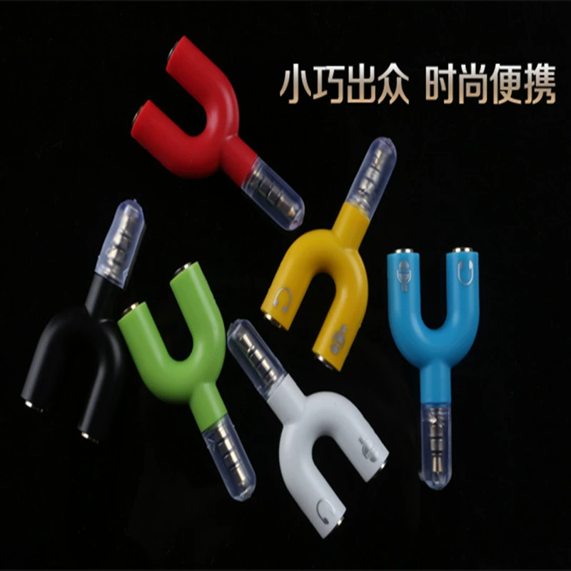 Tai nghe máy tính xách tay micrô 2 trong 1 tai đánh dấu 2 trong 1 Bộ chuyển đổi điện thoại di động K bộ tách bài hát một trong hai - Micrô