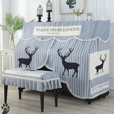 Nordic piano towel cover piano embroidery printed fabric piano cover dust cover piano cover full half open