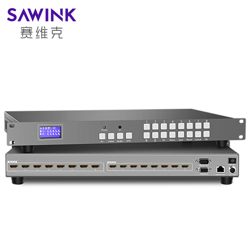 Sevik hdmi matrix 4 in 4 out switcher 4k HD video digital hybrid screen cutting distribution processor