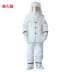 Quần áo chống cháy 1000 độ chịu nhiệt độ cao Quần áo chống cháy 500 độ chống bức xạ chống bỏng nhiệt độ cao cách nhiệt quần áo bảo hộ áo bảo hộ có gắn quạt 