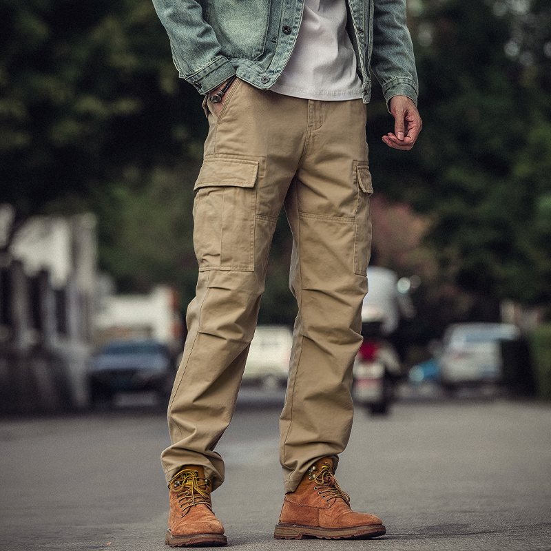 American-Style Khaki Cargo Pants for Men, Spring and Autumn Long Pants, Pure Cotton Straight-Leg Men's Casual Pants, 2026 New High-End Pants American-Style Khaki Cargo Pants for Men, Spring and Autumn Long Pants, Pure Cotton Straight-Leg Men's Casual Pants, 2026 New High-End Pants