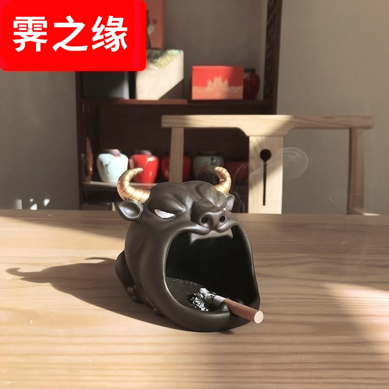 Ashtray anti-smoke creative personality trend household car ashtray fashion to boyfriend to daddy gift