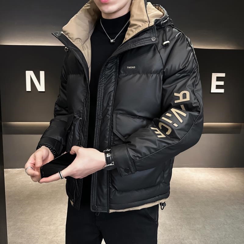 Romon Workwear Hooded down Jacket for Men, Thickened Trendy Brand with a High-End Feel, Men's Spring and Autumn 2026 New Style Coat Romon Workwear Hooded down Jacket for Men, Thickened Trendy Brand with a High-End Feel, Men's Spring and Autumn 2026 New Style Coat