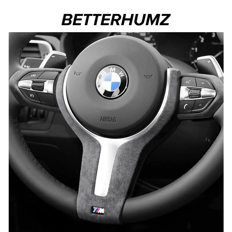 Alcantara BMW thong steering wheel sticker turn fur 1 series 2 series three series 34 series 5 series X5X6M modification