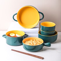 Bowl chopstick Single Special 1 Dish Suit Blind box with sons and daughters Home Ceramics Nordic Net Red Family Day