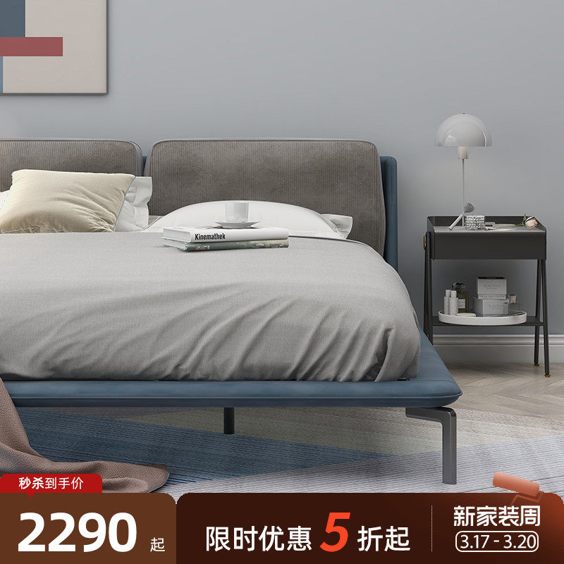 1 5 m light luxury bed bed fabric double bed bedmaster bedsNordic minimal modern soft bed soft bed wedding bed 1 8 m