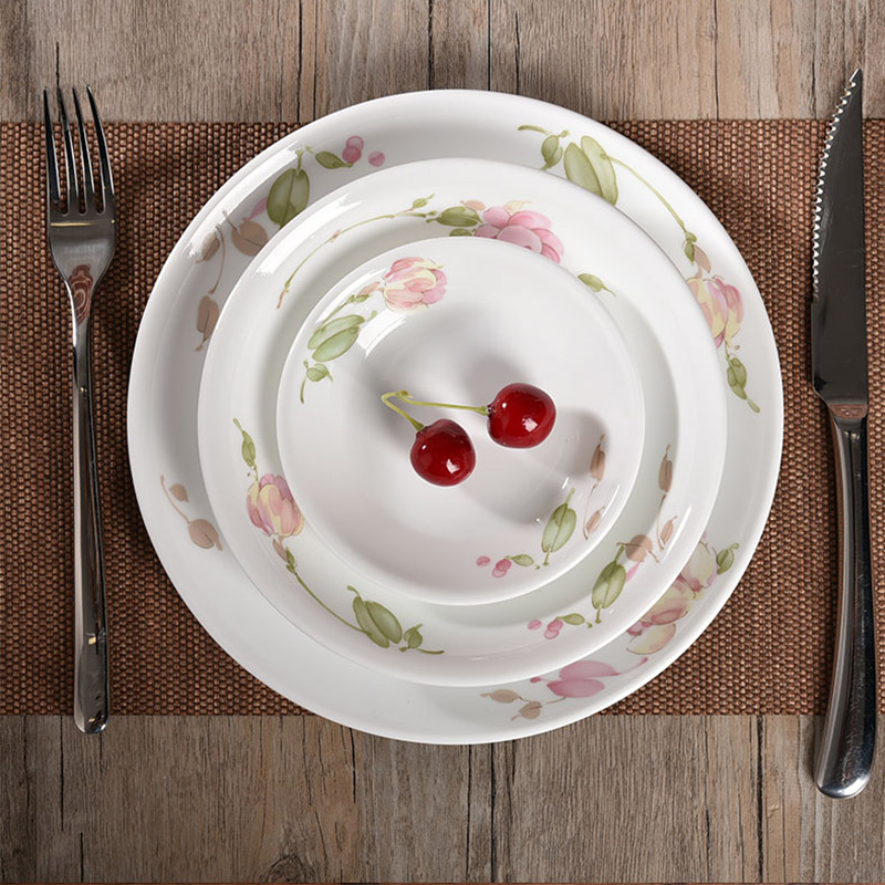 American original imported CORELLE Conning tableware Heat-resistant glass soup bowls Dish Fields Garden Rose Monoliths Group-Taobao