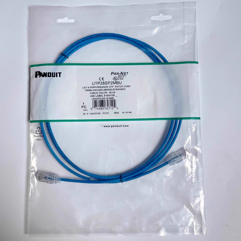 Panduit Ultra-Fine Category 6 Gigabit Patch Cable Utp28 Gauge Ultra-Fine Category 6 Unshielded Patch Cable Data Center Finished Patch Cable Panduit Ultra-Fine Category 6 Gigabit Patch Cable Utp28 Gauge Ultra-Fine Category 6 Unshielded Patch Cable Data Center Finished Patch Cable